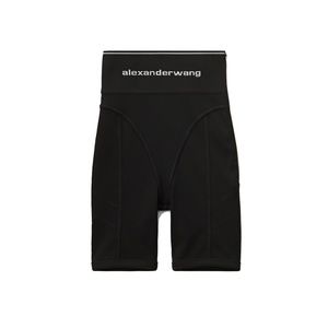 Alexander Wang Logo elastic bike shorts black